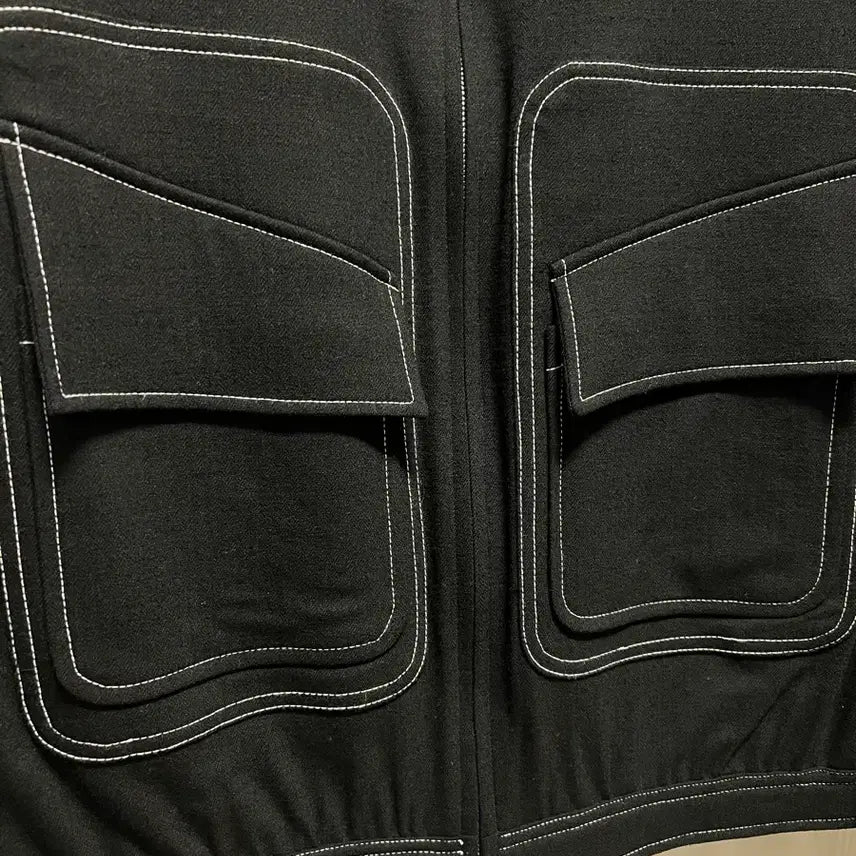 [BUNJANG] ENOSIS Stitch Wool Blouson Jacket - Black, Size L / [에노아스] STITCH WOOL BLOUSON JACKET / L