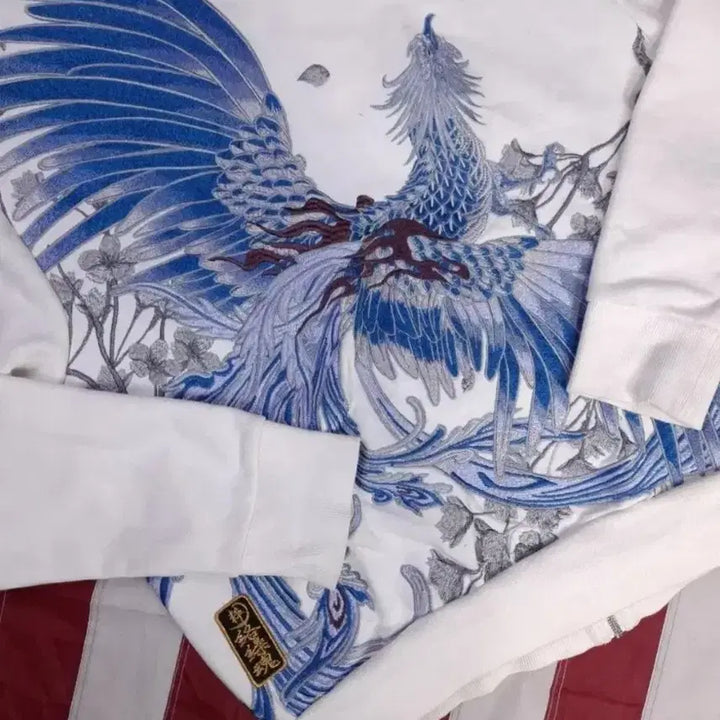 [BUNJANG] Karakuri Tamashii Original Embroidered Phoenix Oriental Hooded Jacket Zip-up Sukajan / 오리지날 카라쿠리 타마시 자수 봉황 오리엔탈 후드 자켓 집업 스카쟌