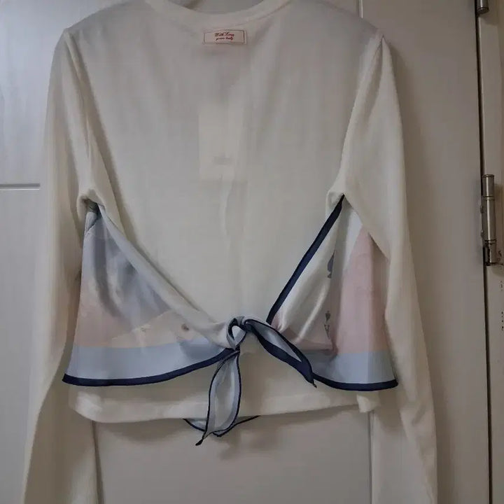 [BUNJANG] Juke Printed Scarf Layered T-shirt / 주크  프린팅스카프 레이어드  티셔츠