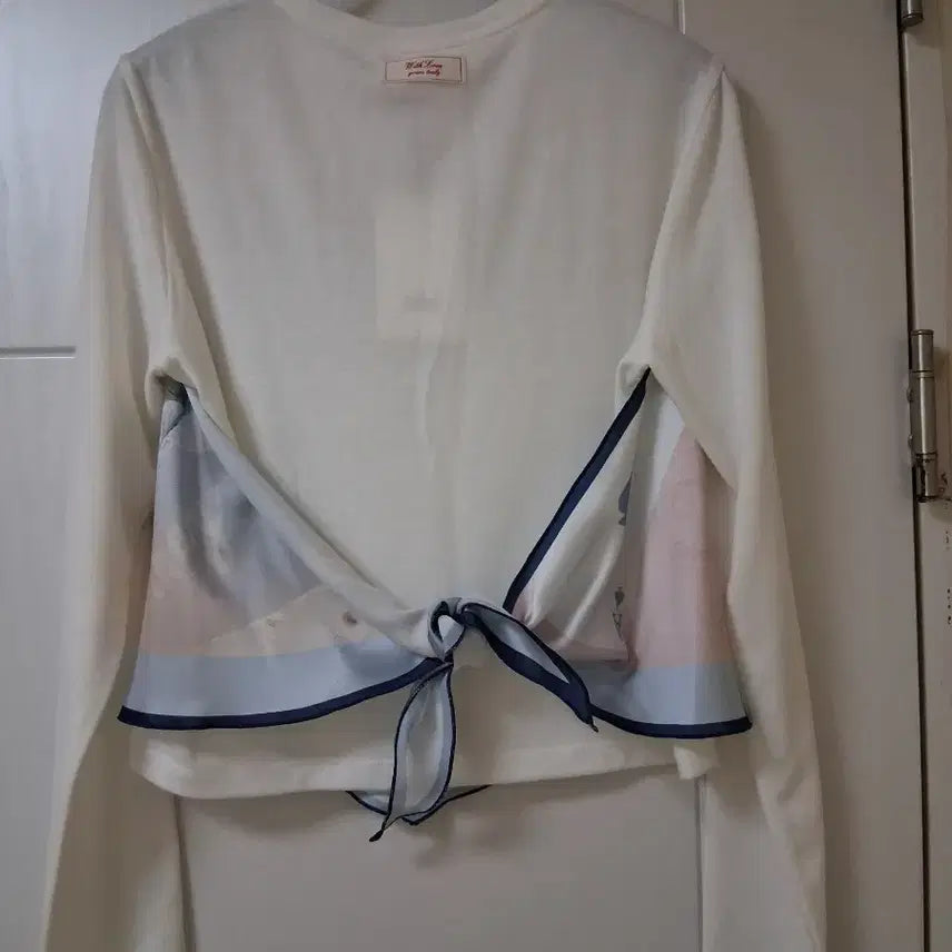 [BUNJANG] Juke Printed Scarf Layered T-shirt / 주크  프린팅스카프 레이어드  티셔츠