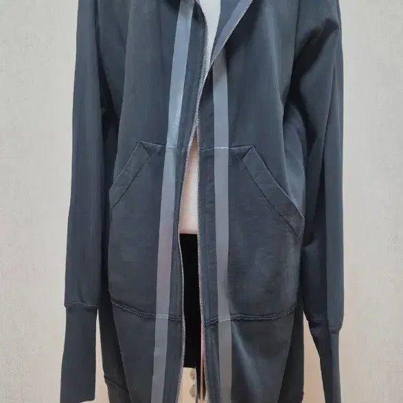 [BUNJANG] ROQUE Italian Made Long Hooded Zip-Up / 로크(ROQUE) 롱 후드집업 (이탈리아 제작)
