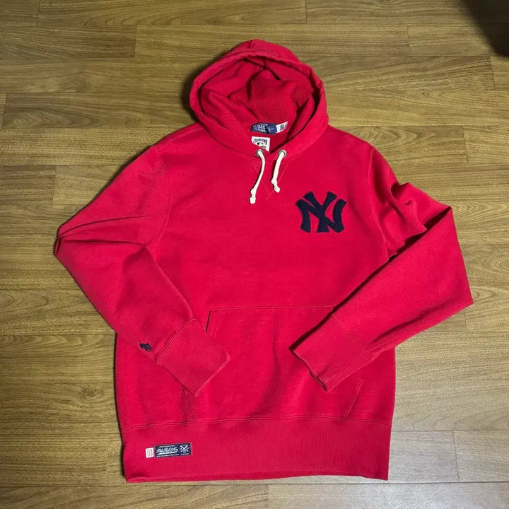 [BUNJANG] Polo Yankees Fleece Hoodie Red M / 폴로 양키스 플리스 후디 레드 M 플래그십 스토어 단독상품