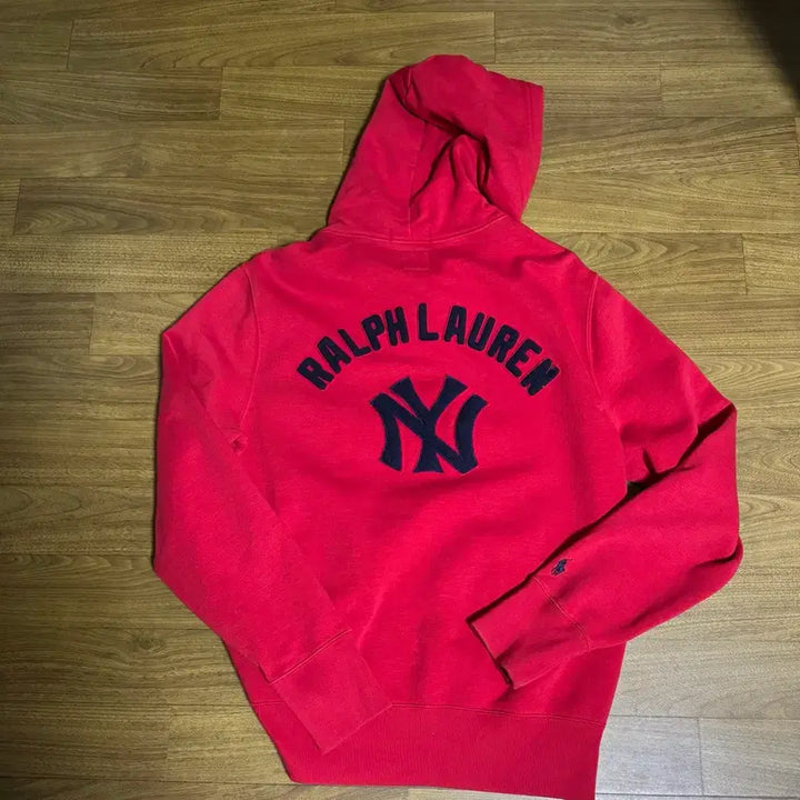 [BUNJANG] Polo Yankees Fleece Hoodie Red M / 폴로 양키스 플리스 후디 레드 M 플래그십 스토어 단독상품