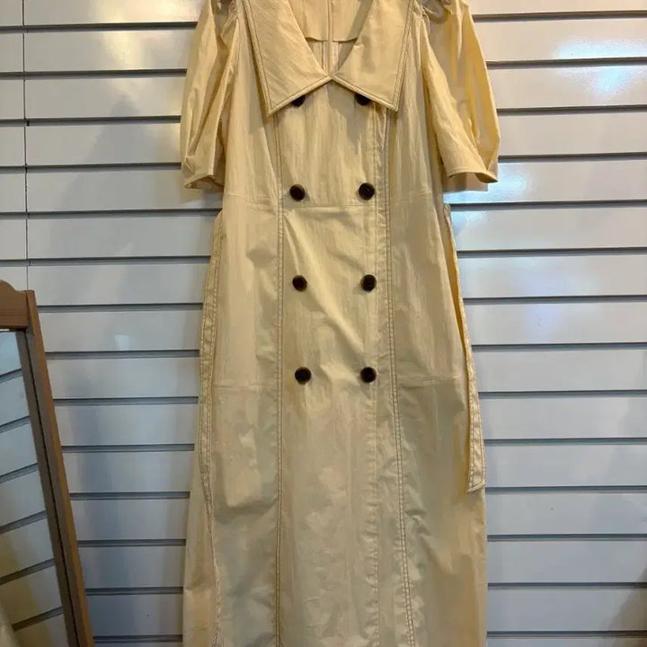[BUNJANG] Egoist Romistory Collar Neck Double Button Dress / 에고이스트 로미스토리 카라넥 더블 버튼 원피스