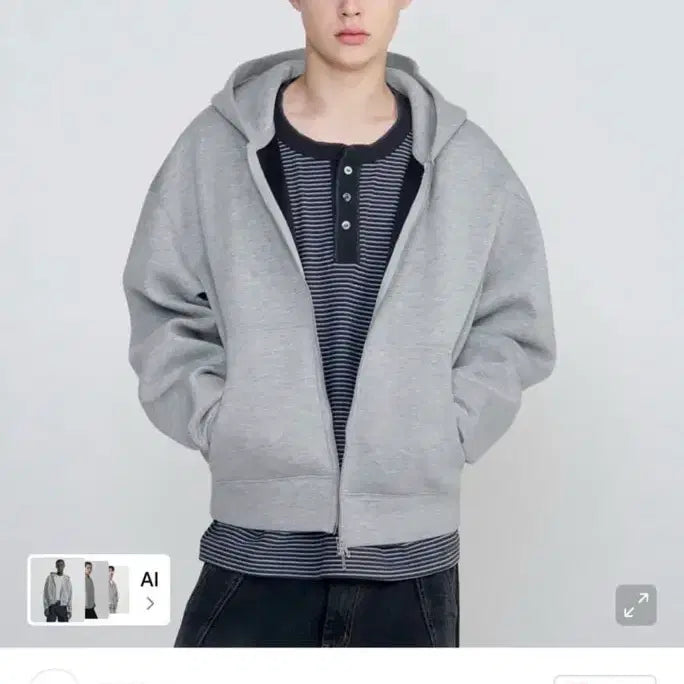 [BUNJANG] JOHNNY HOMME Neoprene Zip-Up Hoodie M / 주앙옴므 네오프렌 후드집업 m