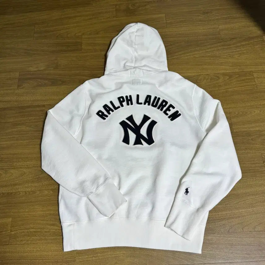 [BUNJANG] Polo Yankees Fleece Hoodie White / 폴로 양키스 플리스 후디 화이트 M 플래그십 스토어 단독상품