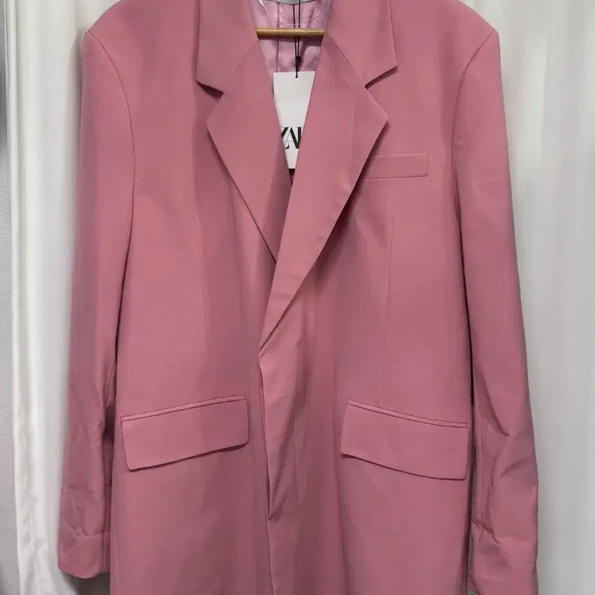 [BUNJANG] Zara Pink Oversized Blazer &amp; Skirt Set / [새상품] 자라 핑크 오버핏 블레이저 셋업 zara