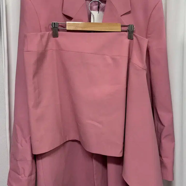 [BUNJANG] Zara Pink Oversized Blazer &amp; Skirt Set / [새상품] 자라 핑크 오버핏 블레이저 셋업 zara