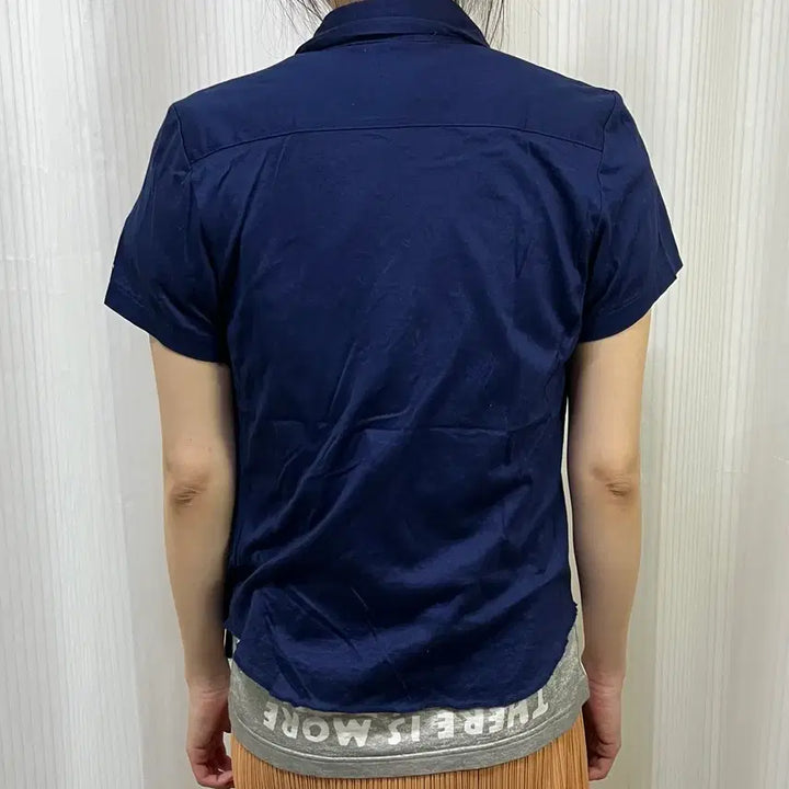 [BUNJANG] Comme des Garçons Cotton Short Sleeve Shirt Navy OS / 로브 드 샹브르 꼼데가르송 코튼 반팔 셔츠