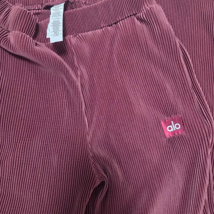 [BUNJANG] ALO Burgundy Pleated Pants (Size S) / ALO 알로 스타일 버건디 플리츠 바지s