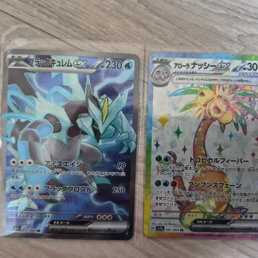 [BUNJANG] Pokemon Card Black Kyurem &amp; Alolan Ninetales EX SR (Japanese Edition) / 포켓몬 카드 블랙큐레무 알로라나시 EX sr일판