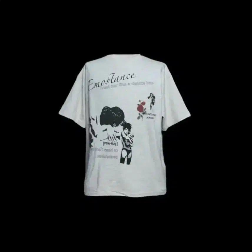 [BUNJANG] Emosentstanceclub Rose Tea T-Shirt Gray / (1) 에모스탠스클럽 로즈티 반팔 그레이