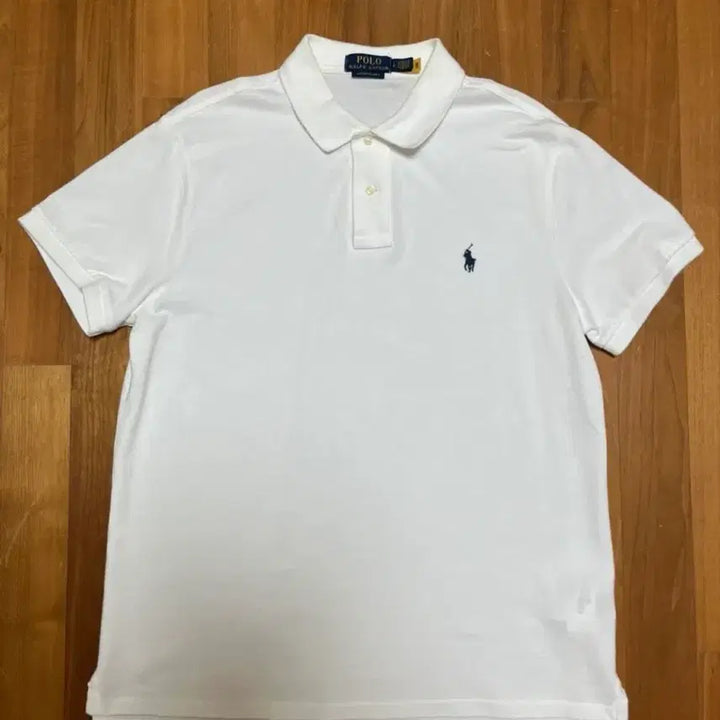 [BUNJANG] Polo Ralph Lauren White Custom Slim Fit Mesh Polo Shirt L / 폴로 랄프로렌 화이트 카라티 L