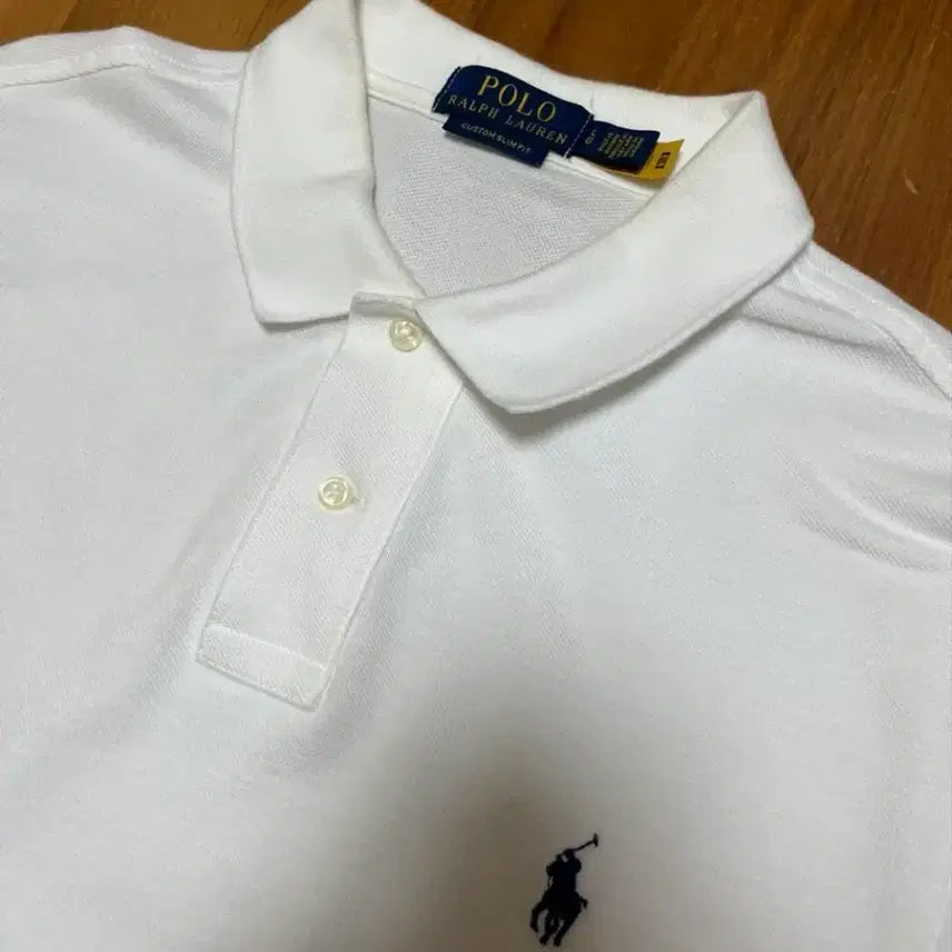[BUNJANG] Polo Ralph Lauren White Custom Slim Fit Mesh Polo Shirt L / 폴로 랄프로렌 화이트 카라티 L