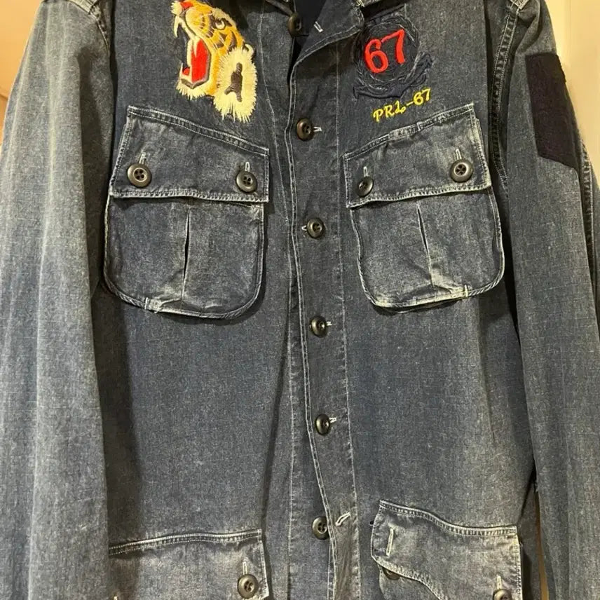 [BUNJANG] Polo Ralph Lauren PRL-67 Embroidered Denim Jacket / 폴로 랄프로렌 PRL-67 데님 자켓 M