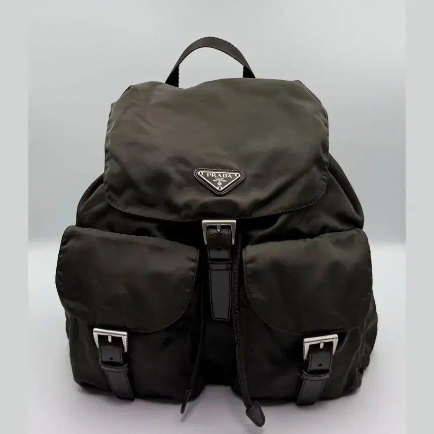 [BUNJANG] Prada Re-Nylon Backpack Medium Brown &amp; Khaki / [A급/정품보증서] 프라다 리나일론 백팩 미디엄 브라운&amp;카키