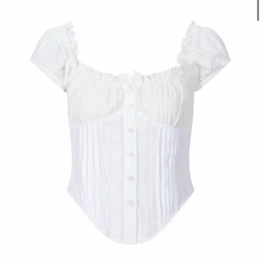 [BUNJANG] Please No Follow Cindy Shirt Top (White) / 플리즈노팔로우 Cindy Shirt Top (White)