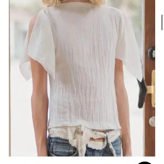 [BUNJANG] Basisrecreo Folio Top Blouse White S / 베이스레인지 폴리오 FOLIO TOP 블라우스 화이트 S /게드 GED