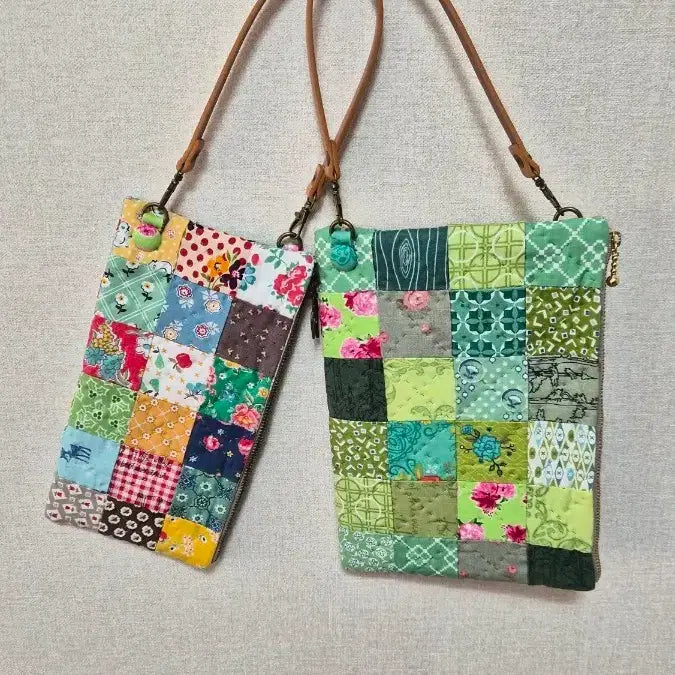 [BUNJANG] Handmade Patchwork Quilt Tote Bag / 패치워크 퀼트 가방 토트백 크로스백