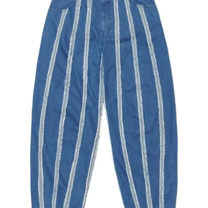 [BUNJANG] Nomenuul Vertical Cut Denim Pants Blue L / [L] 노메뉴얼 데님 팬츠