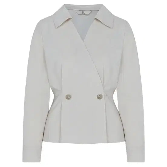 [BUNJANG] KL Double-Button Ivory Jacket / (새상품) KL 더블버튼 아이보리 자켓