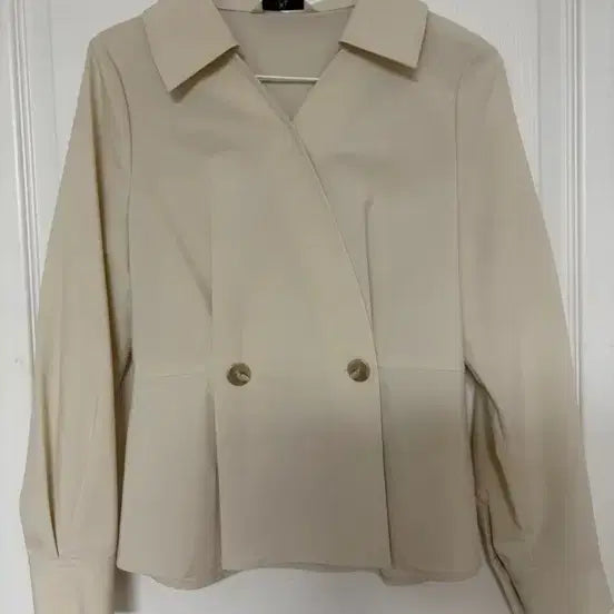 [BUNJANG] KL Double-Button Ivory Jacket / (새상품) KL 더블버튼 아이보리 자켓
