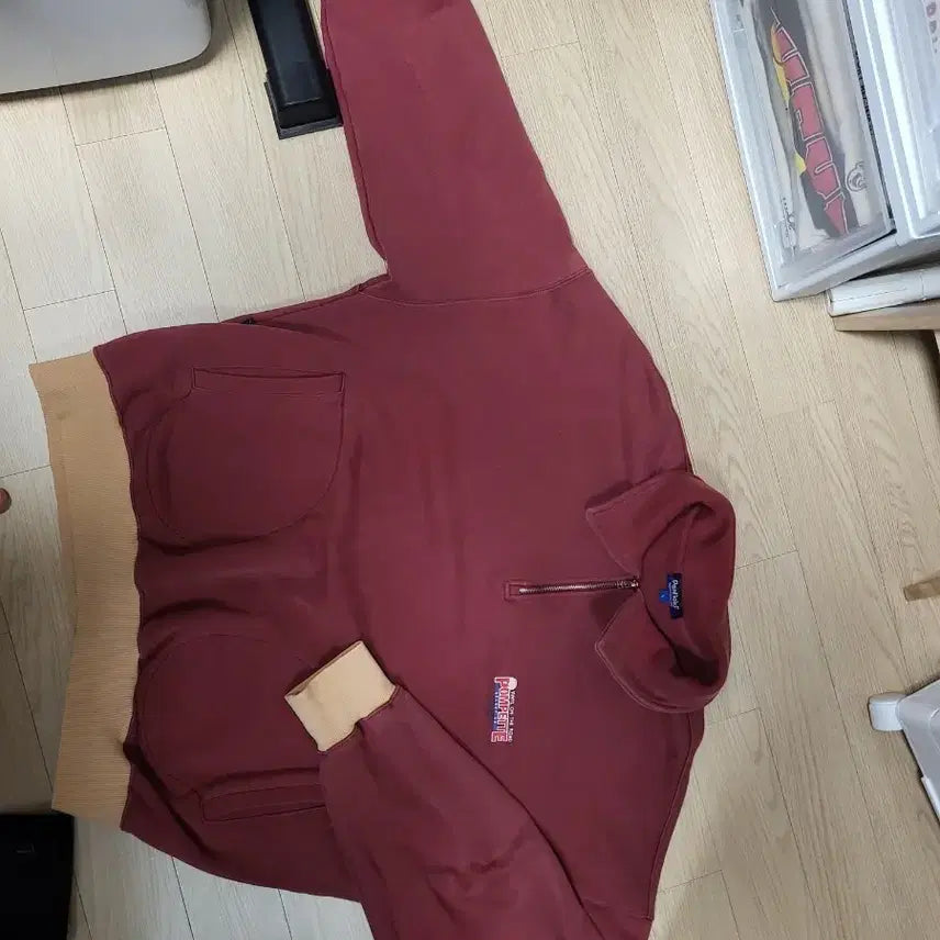 [BUNJANG] Penfield Half Zip Sweatshirt Burgundy / Penfield 하프집업 맨투맨 버건디