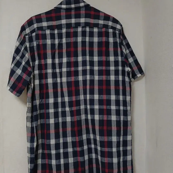 [BUNJANG] Daks Check Short-Sleeve Shirt / 닥스 체크 반팔 셔츠 남방 100
