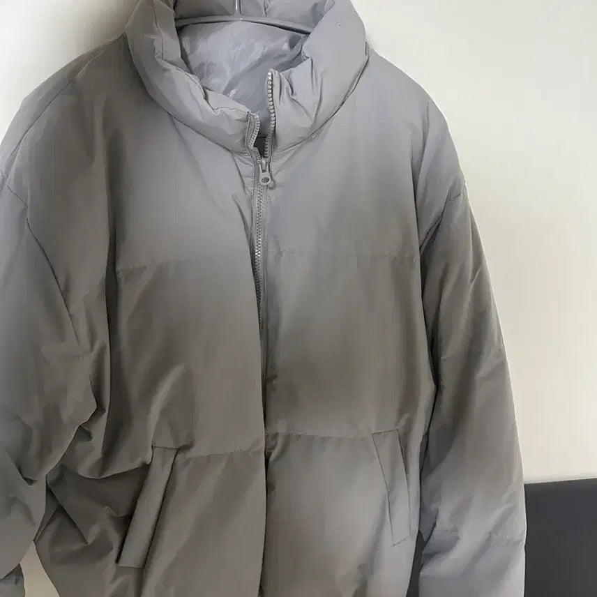 [BUNJANG] Grey Short Padded Jacket / 그레이 숏패딩