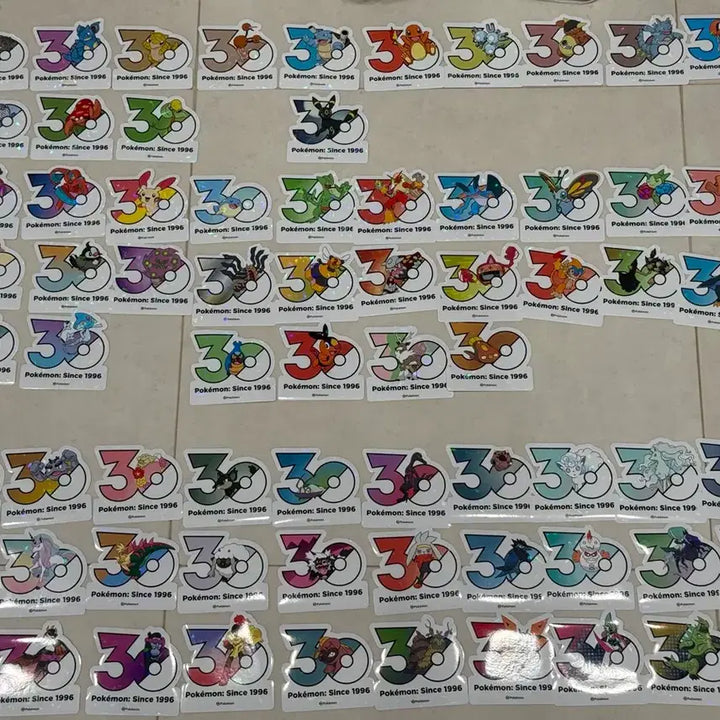 [BUNJANG] Pokemon 30th Anniversary Logo Stickers / 포켓몬 30주년로고 스티커