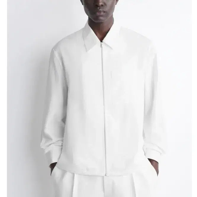 [BUNJANG] COS Runway Cotton Poplin Zip-Up Shirt / cos 런웨이 코튼 포플린 집업 셔츠 m