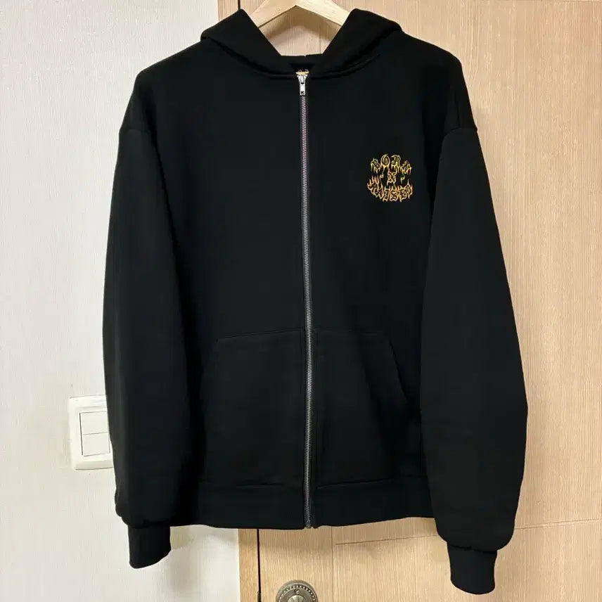 [BUNJANG] Born Raised Maria Hooded Zip-Up Black L / [L]본앤레이즈드 마리아 후드집업 블랙