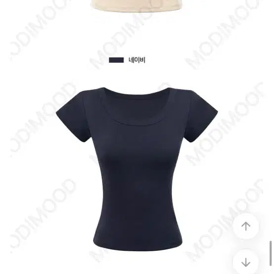 [BUNJANG] Modi Mood U-Neck Daily Short-Sleeve T-Shirt / 모디무드 데일리 반팔티 유넥