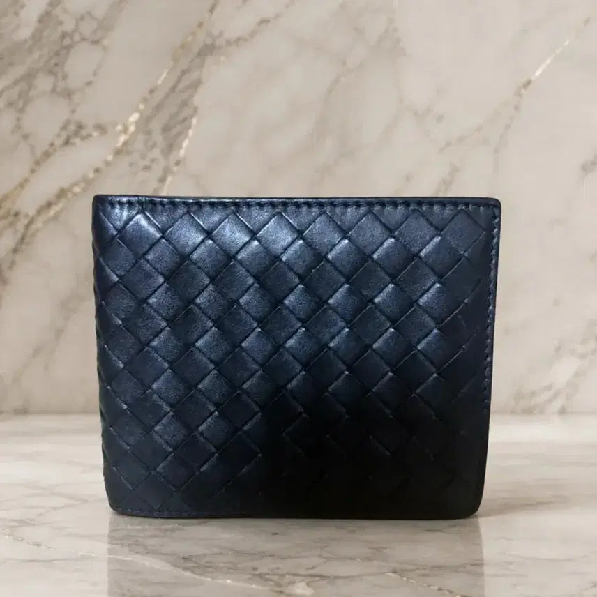 [BUNJANG] Bottega Veneta Intrecciato Bi-fold Wallet Black / 보테가 베네타 인트레치아토 반지갑 블랙