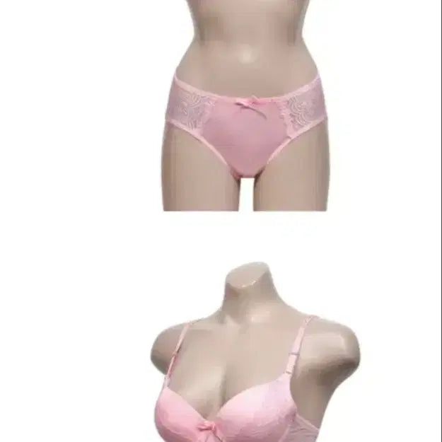 [BUNJANG] Pink Lace Bra/Panty Set (Size 90B, 105) / (레트로)여성속옷 90B 105 희귀 레어탬 핑크 레이스 브라/팬티