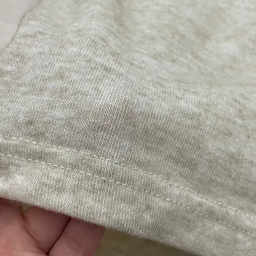 [BUNJANG] Short Sleeve Turtleneck T-Shirt - Beige / 반팔 목폴라 티셔츠 베이지색