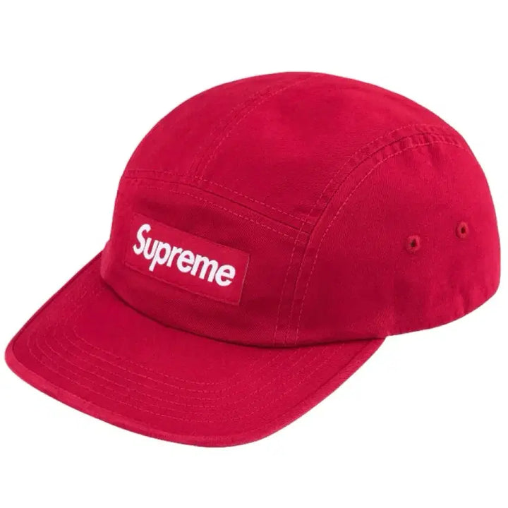 [BUNJANG] Supreme Washed Chino Twill Camp Cap Red / 슈프림 워시드 치노 트윌 캠프캡 레드