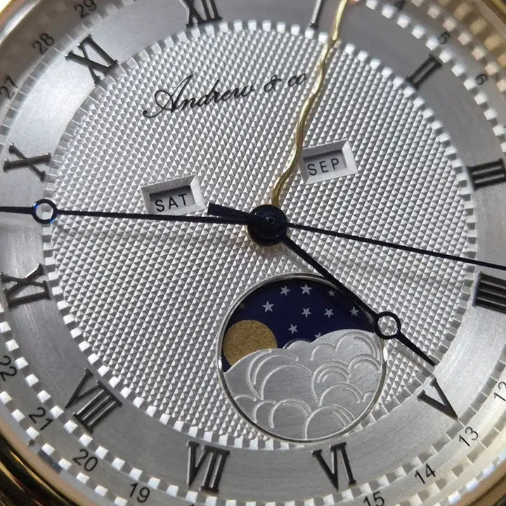 [BUNJANG] Andrew &amp; Co AC08100B Moonphase Dress Watch / Andrew &amp; co 문페이즈 미사용 전시품