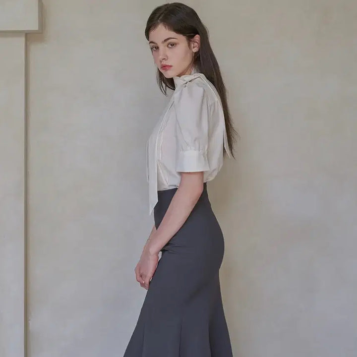 [BUNJANG] FLOUM Scarf Blouse / 플로움 스카프 블라우스
