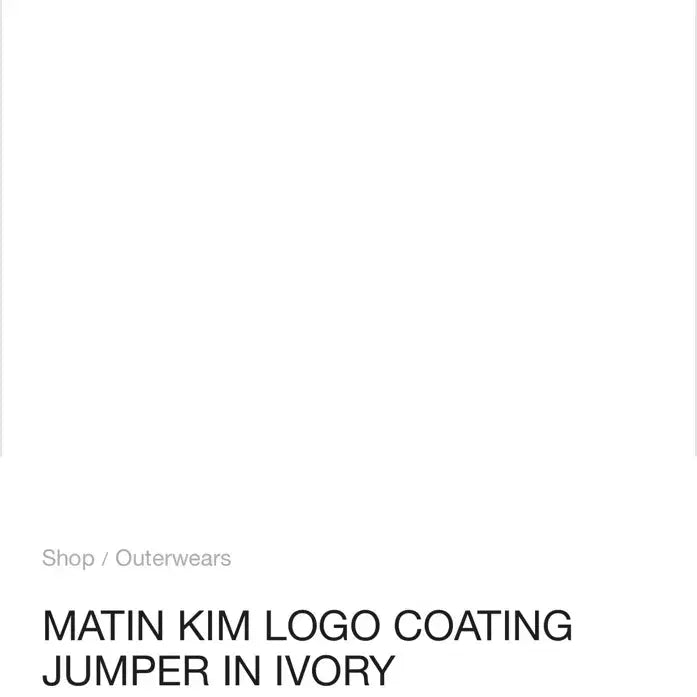 [BUNJANG] Matinkim White Track Jacket / 마뗑킴 화이트 트랙 자켓 새상품