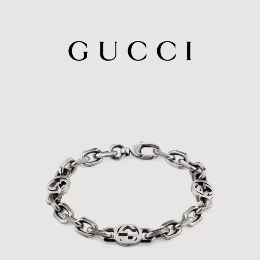[BUNJANG] Gucci Interlocking G Chain Bracelet Silver / 구찌 인터로킹 G 체인 팔찌 실버