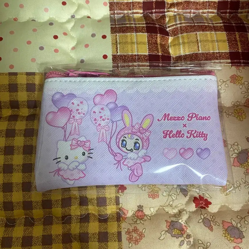 [BUNJANG] Mezzo Piano x Hello Kitty Collaboration Pouch Card Holder / (새상품) 산리오 메조피아노 헬로키티 파우치 카드지갑