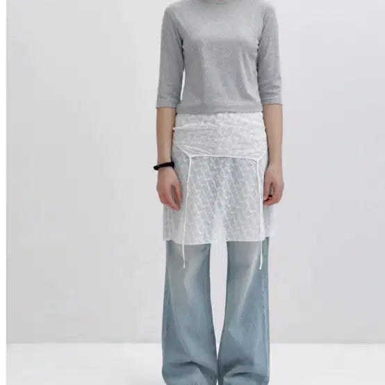 [BUNJANG] LOW CLASSIC Sheer Layered Dress M Size / 로우클래식 시어 레이어드 원피스 m 사이즈