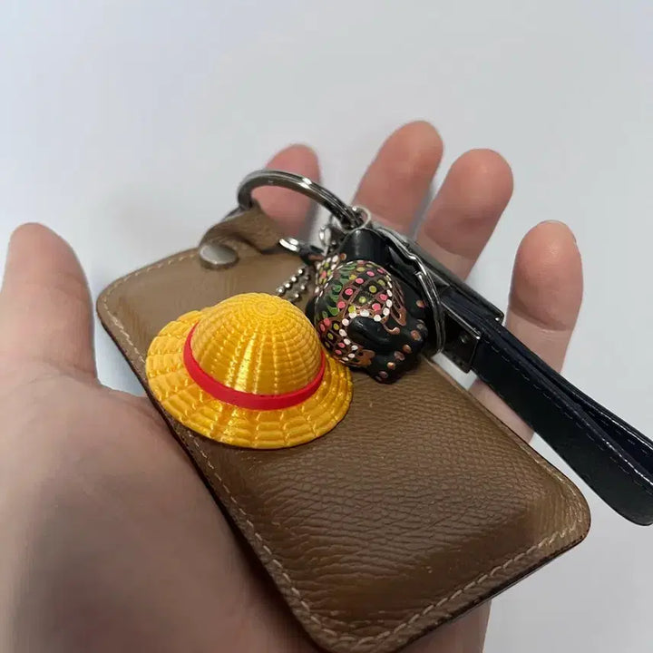 [BUNJANG] One Piece Luffy Straw Hat Keychain / 새상품 원피스 루피 밀짚모자 키링