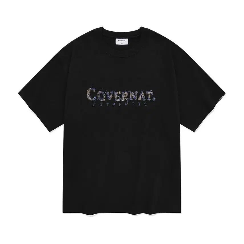 [BUNJANG] Carhartt Drawing Authentic Logo T-Shirt Black / 커버낫 드로잉 어센틱 로고 반팔티셔츠 블랙 공용XS