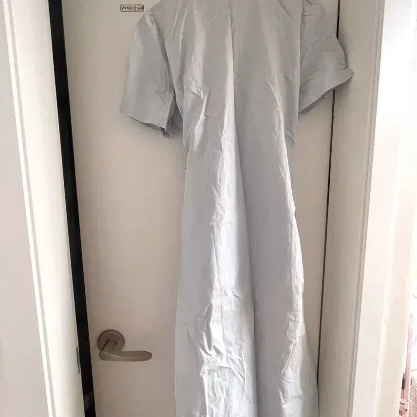 [BUNJANG] Sky Blue Shirt Dress with Belt / 셔츠 원피스