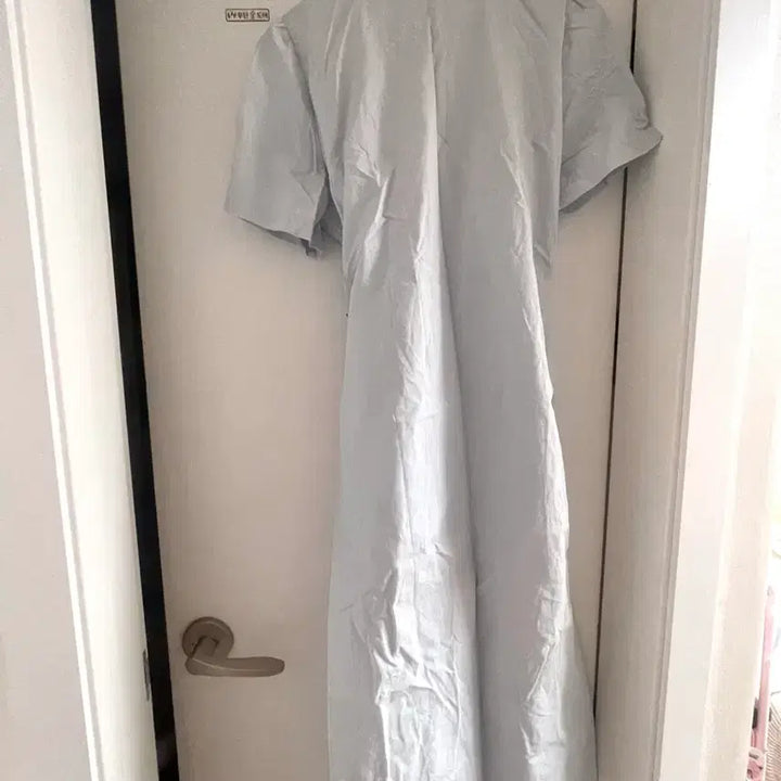 [BUNJANG] Sky Blue Shirt Dress with Belt / 셔츠 원피스