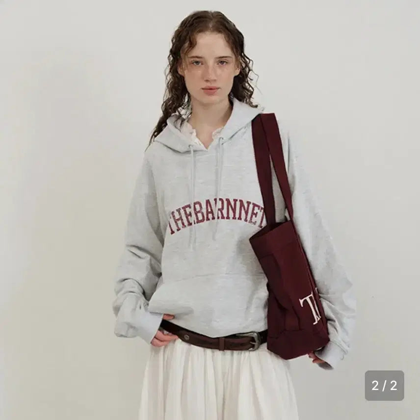 [BUNJANG] The Barnet Burgundy Canvas Eco Bag Tote Bag / 새상품) 더바넷 캔버스 버건디 에코백 토트백