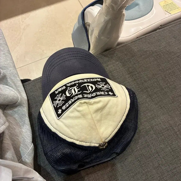 [BUNJANG] Chrome Hearts Mesh Trucker Cap Hat Navy / 크롬하츠 매쉬 트러커 볼캡 모자 네이비