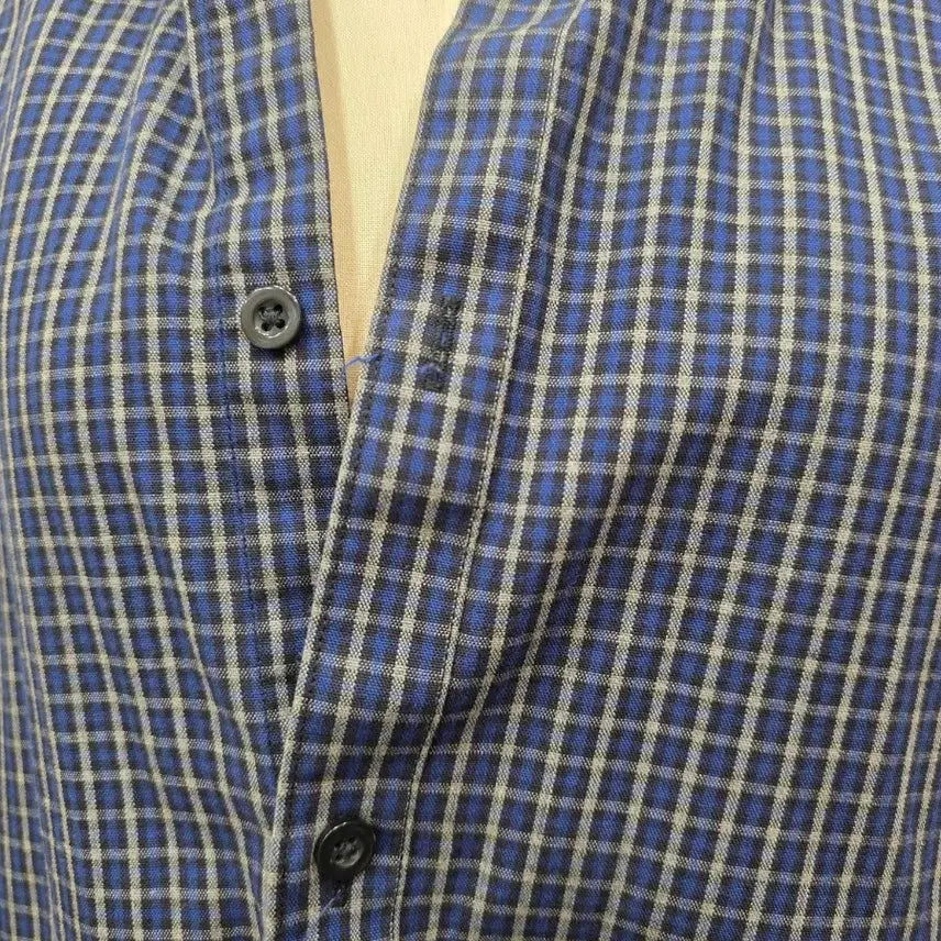 [BUNJANG] Fred Perry Blue Check Shirt (Size L) / 정품 프레드페리 블루 체크 셔츠L